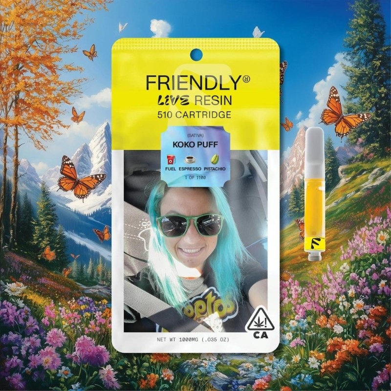 Friendly Brand Koko Puff Live Resin Cartridge 1.0g