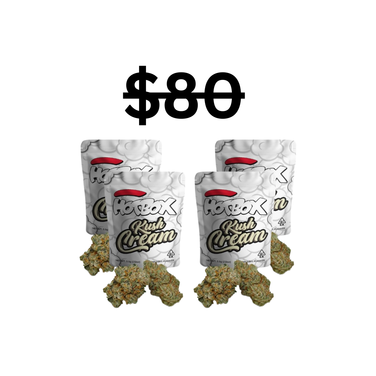 Kush Cream Bundle (H) | 4x 3.5g Indoor Smalls | Hotbox