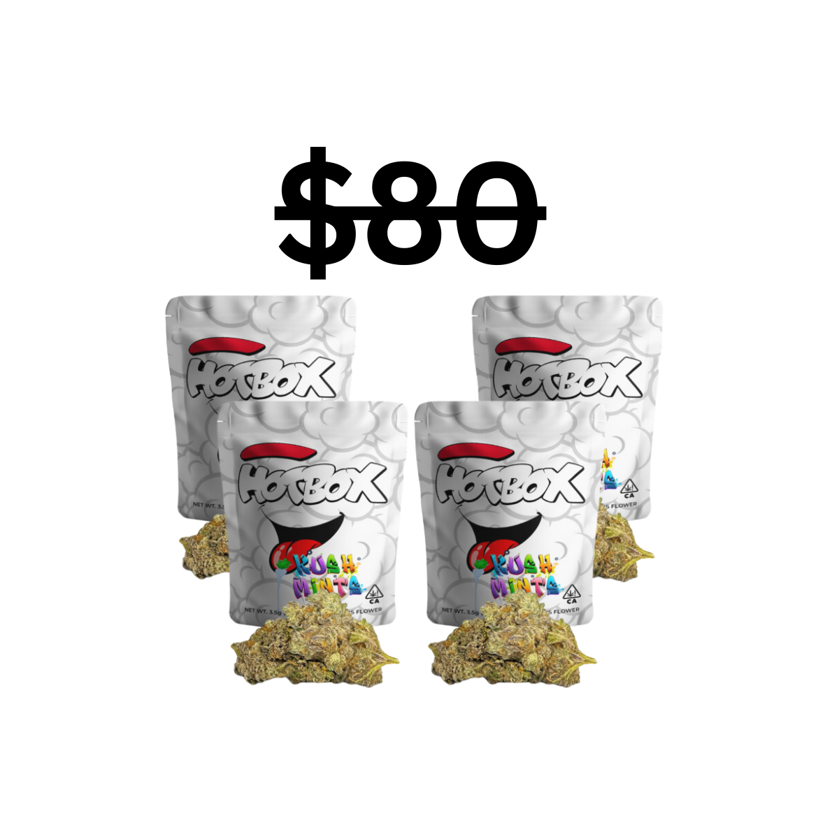 Kush Mints Bundle (I) | 4x 3.5g Indoor Flower Smalls | Hotbox