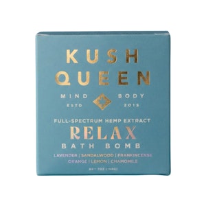 KUSH QUEEN - RELAX BATH BOMB - PINK CERTZ -  KUSH QUEEN