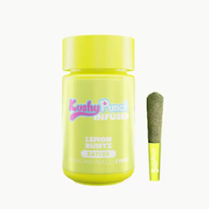 KUSHY PUNCH - Kushy Punch Infused 5pk Prerolls 2.5g Lemon Runtz