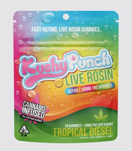 Kushy Punch - Kushy Punch Live Rosin 10pk Gummies Tropical Diesel