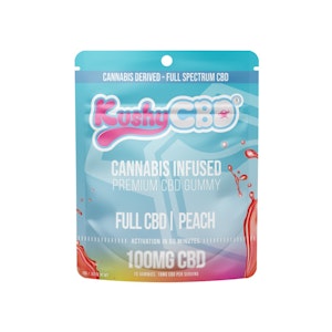 KUSHY PUNCH - CBD PEACH GUMMY 100MG - KUSHY PUNCH
