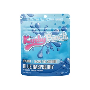 KUSHY PUNCH - INDIVIDUAL - HYBRID BLUE RASPBERRY 100MG - KUSHY PUNCH