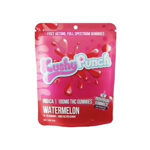 KUSHY PUNCH - INDIVIDUAL - INDICA WATERMELON 100MG - KUSHY PUNCH