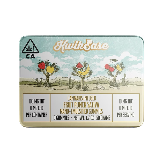 Kwik Ease | Fruit Punch | Sativa | Gummies