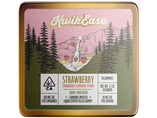 KWIK EASE - Kwik Ease | Strawberry | Hybrid | Liquid Center Gummies Main Image