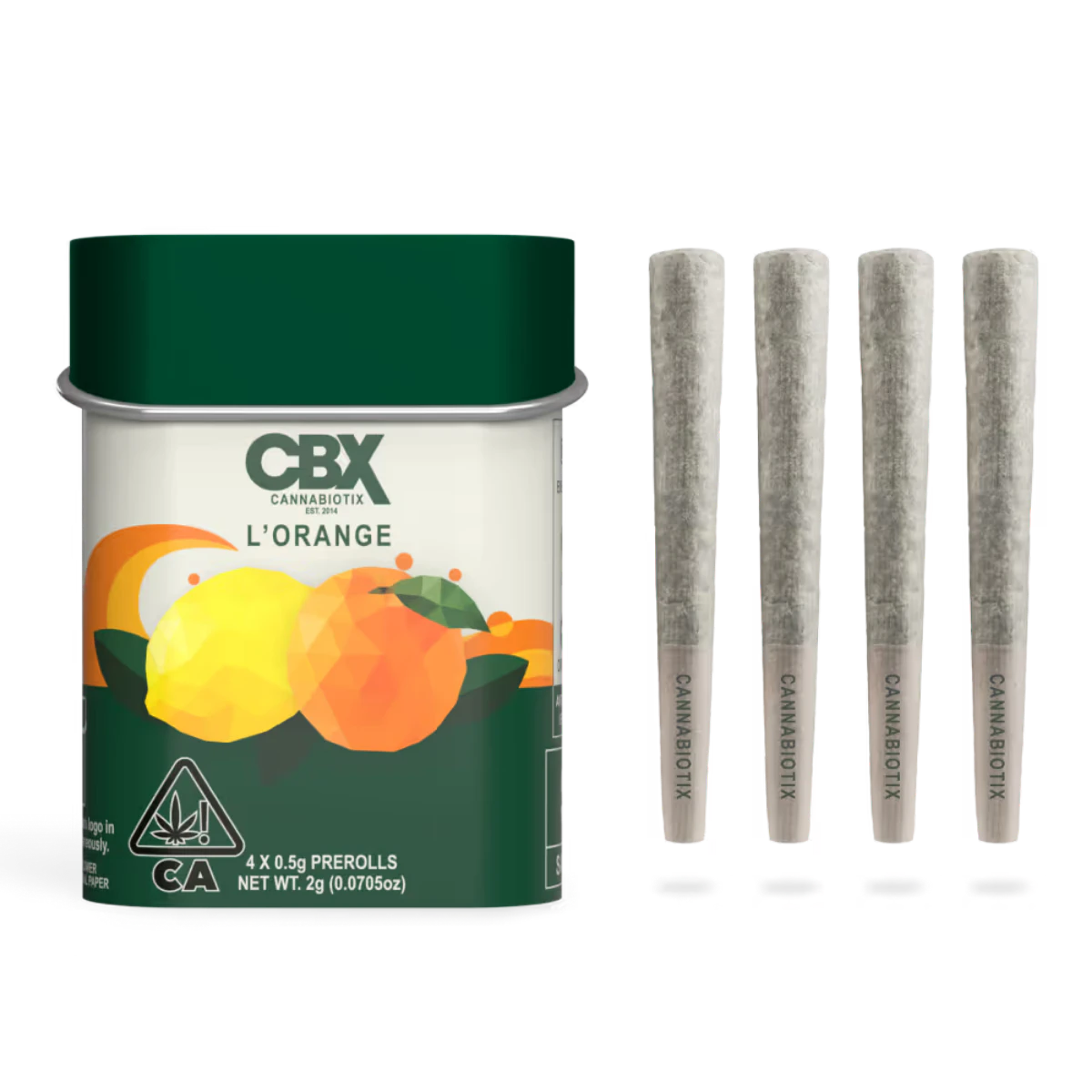 CBX: Cannabiotix - L'Orange (S) | .5g 4pk Indoor Prerolls | CBX Main Image
