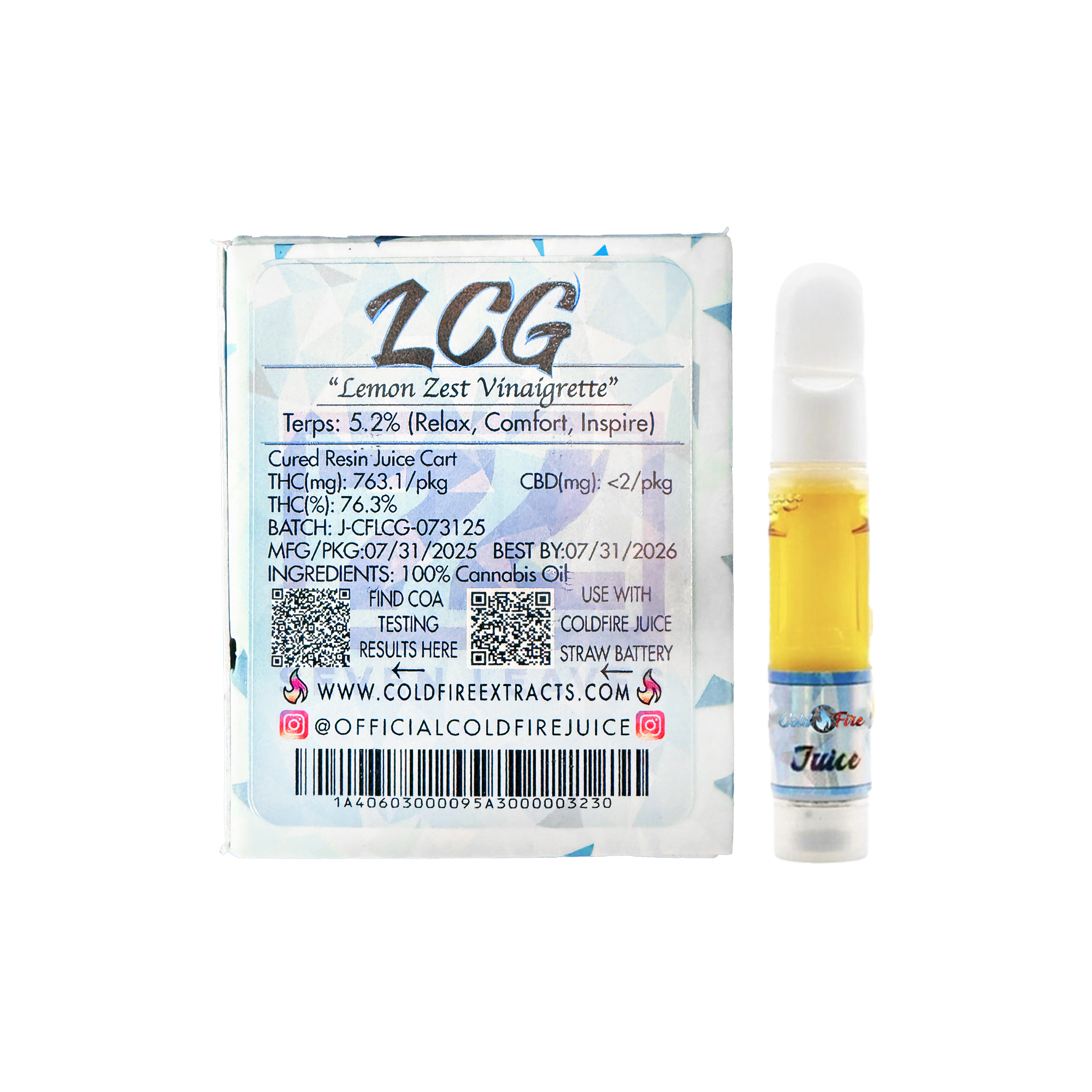 ColdFire x Seven Leaves LCG Juice Cartridge 1.0g