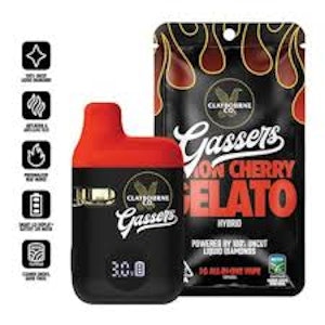 CLAYBOURNE CO. - [Claybourne Co.] Gassers Vape AIO - 1g - Lemon Cherry Gelato (H)