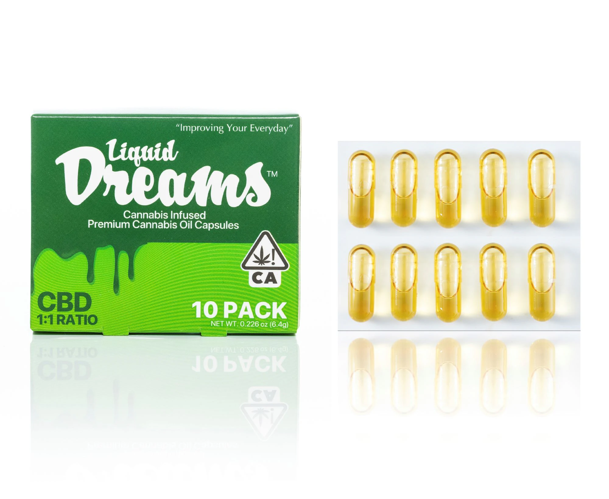 Liquid Dreams - Liquid Dreams | 50mg CBD 1:1 Ratio Capsules - 10ct Main Image