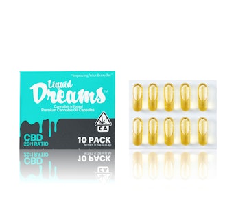 LIQUID DREAMS - Liquid Dreams | 50mg CBD 20:1 Ratio Capsules - 10ct