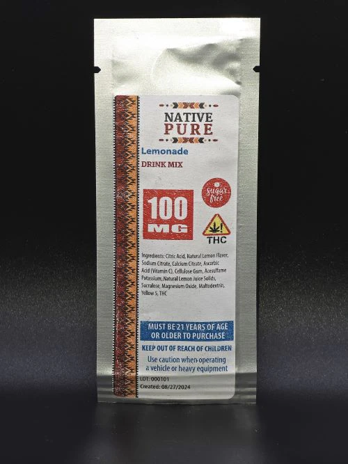 Native Pure - LEMONADE -100mg POWDER DRINK MIX Main Image