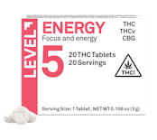 Protab Energy -Focus- 2:1:2 100 THC:50 CBG:100 THCV | 20pk Tablets (Edible) | LEVEL  -oo5 middle 4