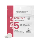 LEVEL 5 - Energy Protab+ (THC+THCV+CBG) 2pk Mylar Bag - 10mg Edible