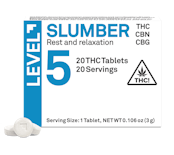 Slumber -Rest- 2:2:1 100mg THC:100mg CBN:50mg CBG | 20pk Tablets (Edible) | LEVEL   -oo5 back