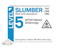 LEVEL - LEVEL 5 SLUMBER THC:CBN:CBG 20pk - 100mg Edible