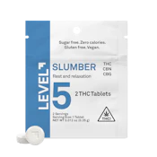LEVEL - LEVEL 5 SLUMBER THC:CBN:CBG Tablets 2pk Mylar Bag - 10mg Edible