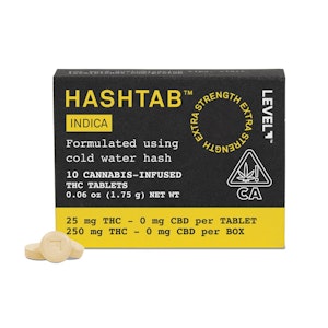 LEVEL BLENDS - INDICA HASHTAB 250MG - LEVEL BLENDS