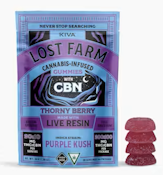 Lost Farms-Thorny Berry-Purple Kush-High Dose-Live Resin-Gummies-10 Pieces-200mg THC/100mg CBN