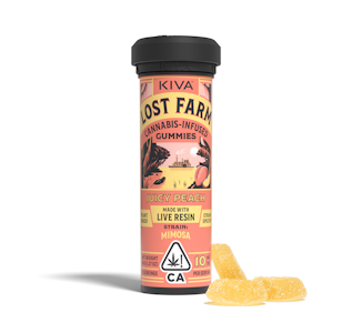 LOST FARM - Juicy Peach (Live Resin Infused) Gummies - 100mg (S) - Lost Farms