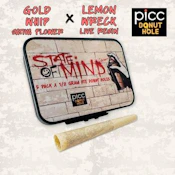 State of Mind - Gold Whip Flower x Lemon Wreck Live Resin - Pre-Roll - 2.5g