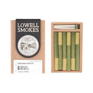 Lowell Farms - Lowell’s | 6pk Pre-Rolls | Dreamers Indica Blend | 3.5g