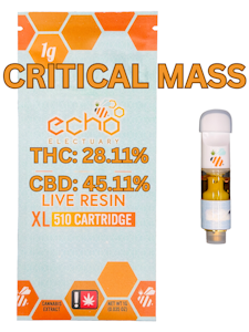 ECHO ELECTUARY - Echo | Cart LR Ratio [CBD:THC 2:1.5] 1g | Critical Mass