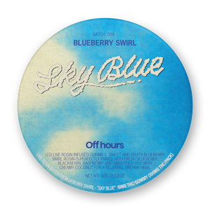OFF HOURS - Off Hours | Live Rosin Gummy "Blueberry Swirl" Sky Blue | 100mg