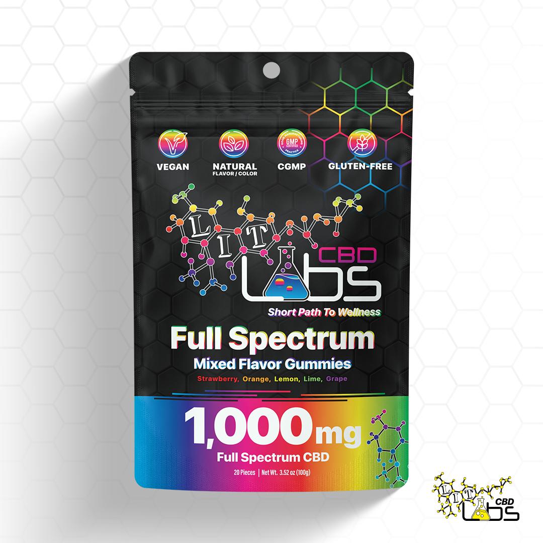 Lit Labs - 1000mg CBD Full Spectrum Gummies