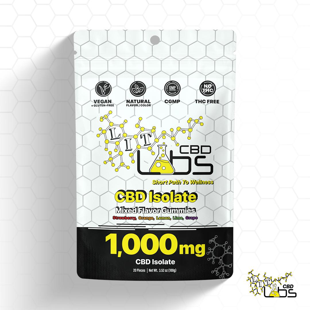 Lit Labs - 1000mg CBD Isolate Gummies