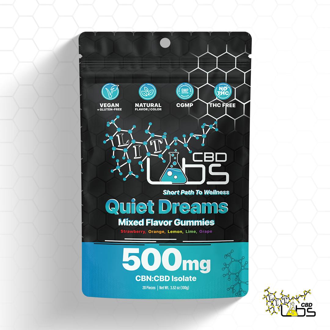 Lit Labs - 500mg Quiet Dreams CBN:CBD Isolet Gummies