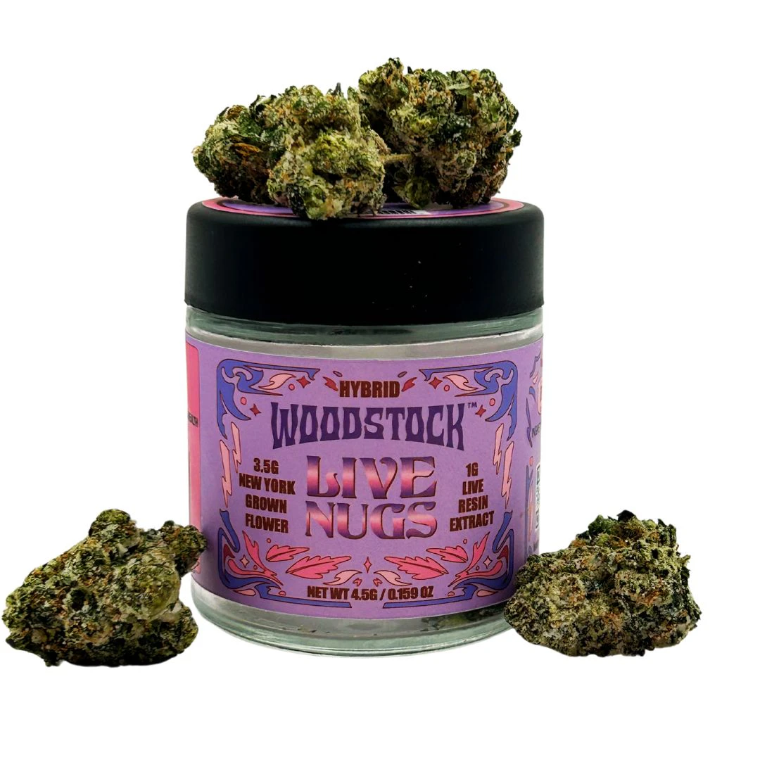 Woodstock Heritage Strains - Woodstock | Stay Puft X Grapes & Cream | Live Resin infused Nugs Main Image