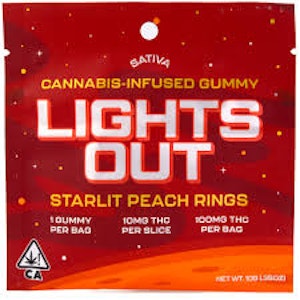 Lights Out - LIGHTS OUT: Starlit Peach Rings 100mg Gummy (S)