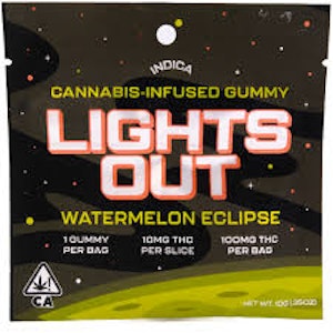 Lights Out - LIGHTS OUT: Watermelon Eclipse 100mg Gummy (I)