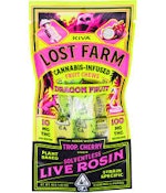 [Lost Farm] Live Rosin Chews - 100mg - Dragon Fruit Tropical Cherry (S/H)