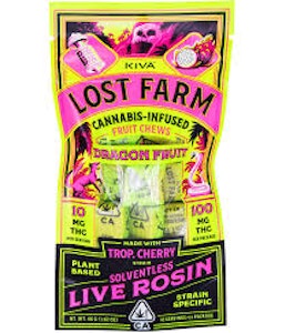 LOST FARM - [Lost Farm] Live Rosin Chews - 100mg - Dragon Fruit Tropical Cherry (S/H)
