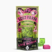 Lost Farm | Dragon Fruit Tropicana Cherry | Live Rosin Chews | [100mg] 10pk | Hybrid