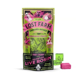 Kiva Confections - LOST FARM - DRAGON FRUIT ROSIN CHEWS 100MG - KIVA CONFECTIONS