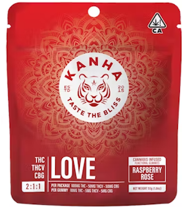 KANHA - [Kanha] NANO Gummies - 200mg - Raspberry Rose 2:1:1 (THC:THCV:CBG)