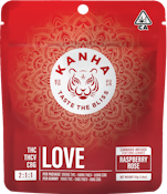 Kanha- Love- Raspberry Rose Gummies- 2:1:1 (THC/THV/CBG)