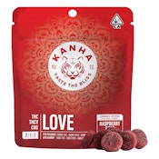 Raspberry Rose LOVE Gummies - 2:1:1 THC:THCV:CBG - 10pcs - 200mg [Kanha]