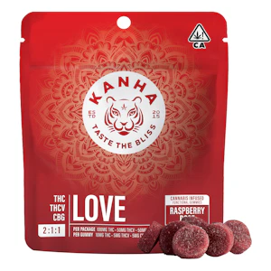 Kanha - Raspberry Rose LOVE Gummies - 2:1:1 THC:THCV:CBG - 10pcs - 200mg [Kanha]