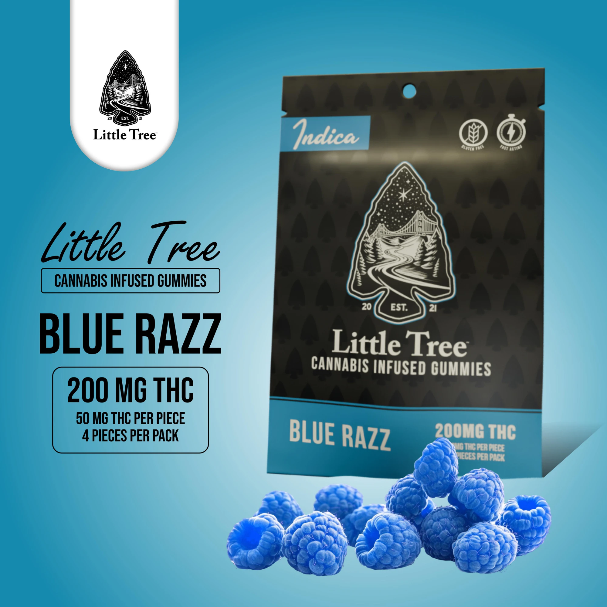Little Tree - Little Tree | Blue Razz | 4pc x 50mg Main Image