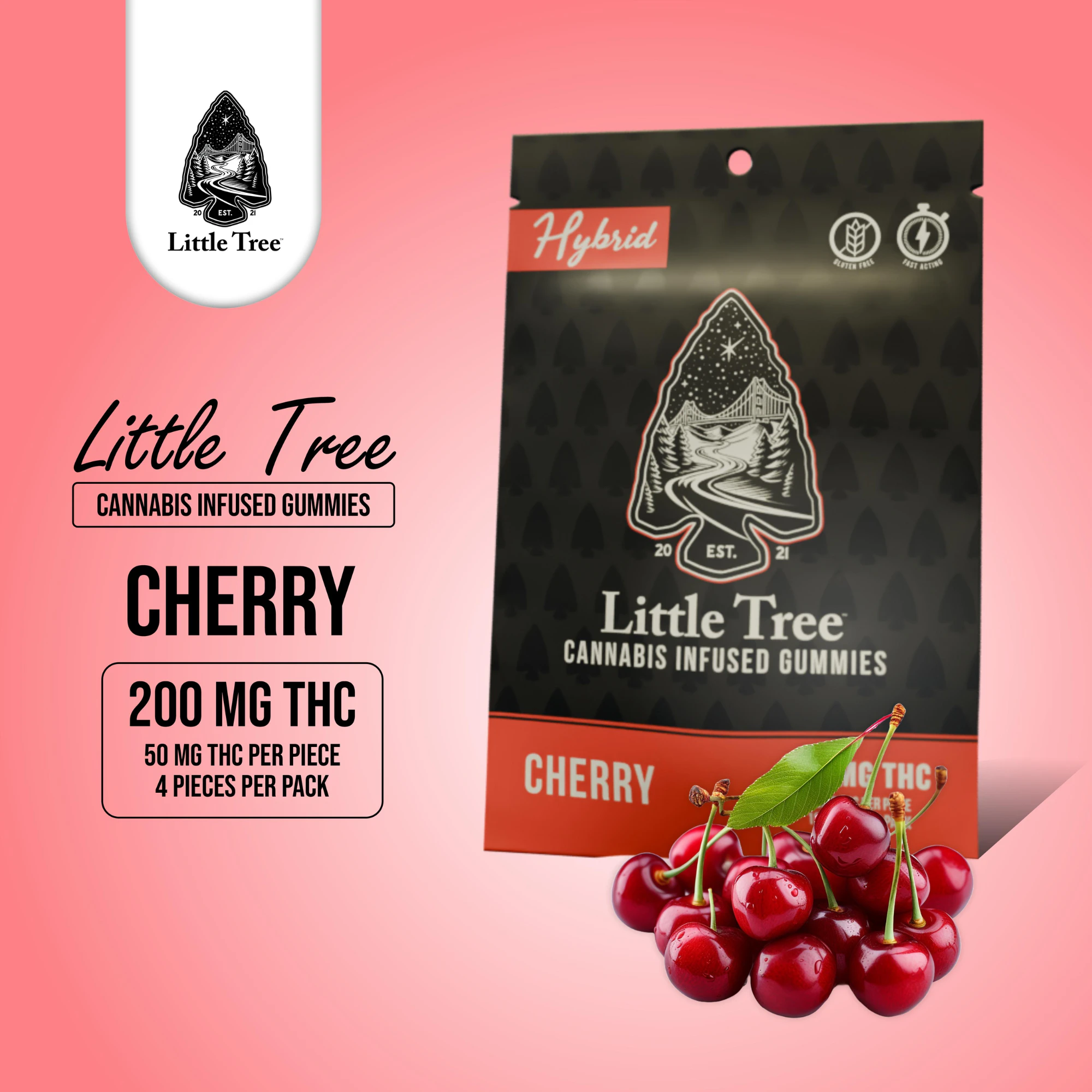 Little Tree - Little Tree | Cherry | 4pc x 50mg Main Image