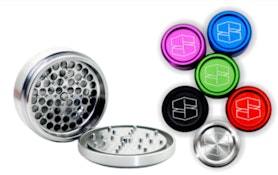 63mm 3 Piece Slim Grynder - Stache (Assorted Colors May Vary)