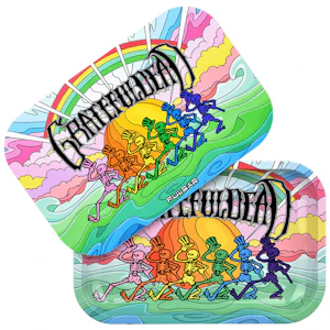 LUV BUDS - 11"x7" Pulsar x Grateful Dead Metal Rolling Tray w/Magnetic Lid Under The Rainbow