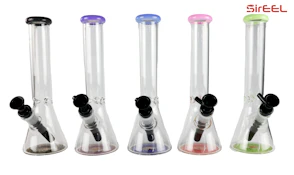 10" Geometric Base Bong | Assorted Colors