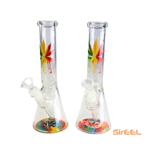 Luv Buds - SirEEL - 9.75" 420 Drip and Rip Technicolor Beaker Bong w/Bowl Main Image