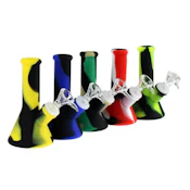 5" Silicone Beaker Bong w/ Glass On Glass Bowl | Assorted Colors May Vary